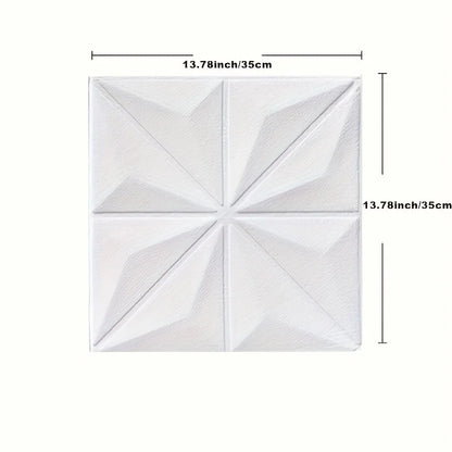 35*35cm 3d Room Decor Warm Decoration Self-adhesive Wall Stickers Ceiling Background Foam Waterproof Anti-collision Wallpaper