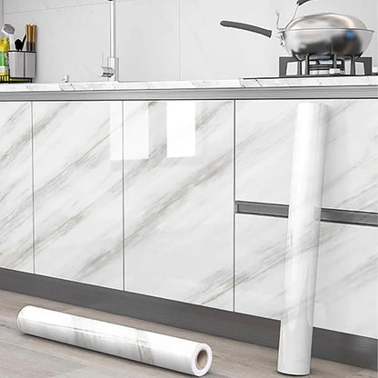 DIY 55cm Marble Self-adhesive Wallpaper Bathroom Kitchen Dining Room Cabinet Countertop Wall Sticker Waterproof And Mildew Proof