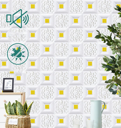 70cmx1m/2m/3m/5m/10m Waterproof 3D Stereo Wall Sticker Ceiling Bedroom Living Room Self-adhesive Background Decoration Wallpaper
