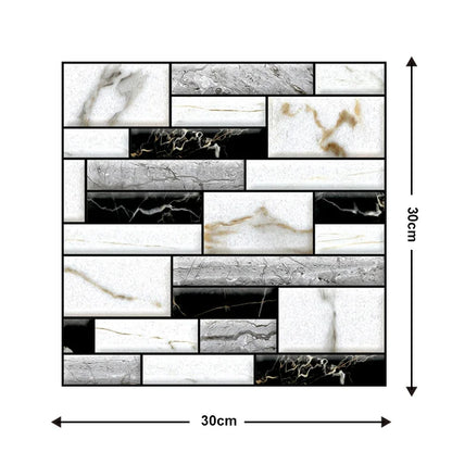 10 Pcs Self Adhesive Tile Wall Sticker Home Decor 3d Pvc Sticker Covers For Kitchen Cupboard Bathroom Waterproof Wallpaper