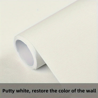 Self-Adhesive White PVC Wallpaper Waterproof Moisture-Resistant  Home Renovation Bedroom & Living Room Table Decor Wallpaper