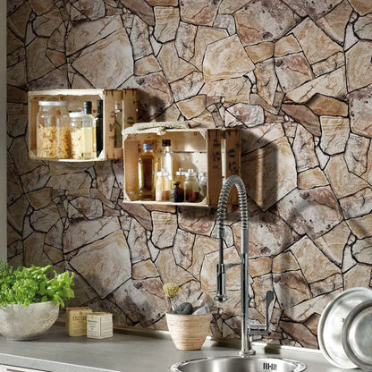 Retro Brick Self-adhesive Wallpaper Industrial Style Bar and Hair Salon Decoration Background Wall PVC Self-adhesive Wallpaper