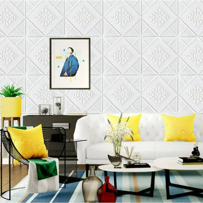 5-20Pcs 35*35cm Ceiling Wallpaper 3D Brick Waterproof Wall Stickers Foam Wall Paper Self-Adhesive Home Decor