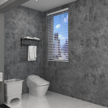 Cement Gray Stickers Self-adhesive Waterproof Retro Old Mottled Pattern Wall Stickers Dark Gray Wallpaper Industrial Style Room
