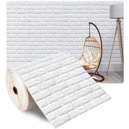 70cmx10m Self-adhesive Wallpaper Decoration Antique Foam Brick Wallpaper Living Room Bedroom Waterproof 3D Wall Sticker