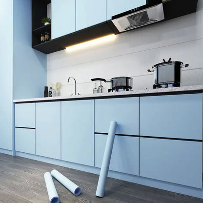Kitchen Cabinet Self-adhesive Wallpaper Waterproof Oil-proof Thickened Desktop Door Furniture Wall Stickers Formaldehyde-free