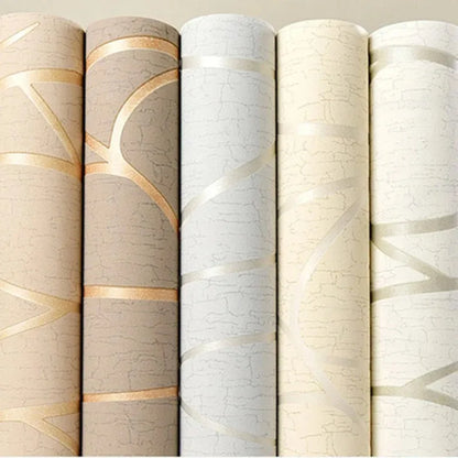European Non-woven Fabric Room Background Modern Wallpaper Removable Furniture Decoration Self-adhesive Contact Paper Bedroom