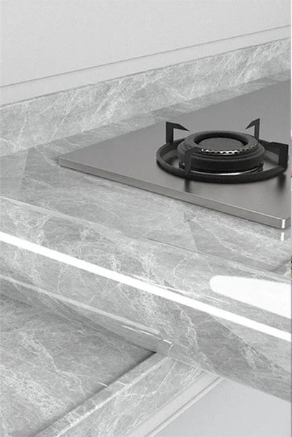 Kitchen Cabinet Pearlescent White Marble Contact Paper Vinyl Self Adhesive Waterproof Wallpaper Peel and Stick Decor Stickers