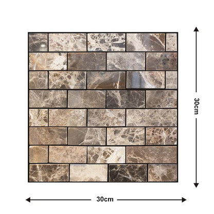 10 Pcs Self Adhesive Tile Wall Sticker Home Decor 3d Pvc Sticker Covers For Kitchen Cupboard Bathroom Waterproof Wallpaper