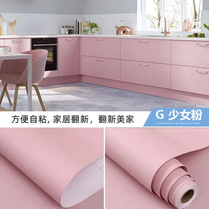Kitchen Cabinet Self-adhesive Wallpaper Waterproof Oil-proof Thickened Desktop Door Furniture Wall Stickers Formaldehyde-free