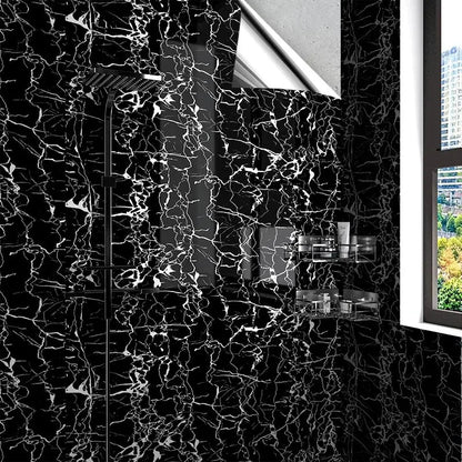 80CM Marble Self Adhesive Waterproof Wallpaper for Bathroom Wall Deocr Kitchen Oil Proof Mould-Proof Wall Stickers Home Decor