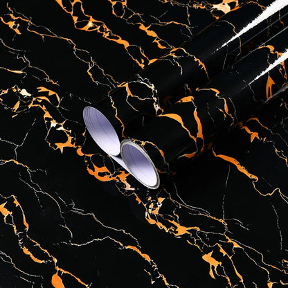 Heat/Waterproof Vinyl Wallpaper - Self-Adhesive Removable Film for Kitchen, Bathroom, Desk & Furniture