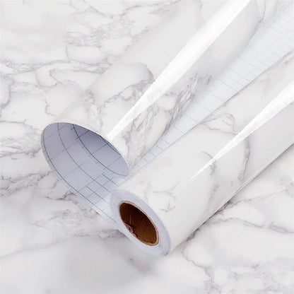 Glossy Pink Marble Contact Paper for Countertop Granite Wallpaper Self-Adhesive Removable Kitchen Waterproof Oil Proof Sticker