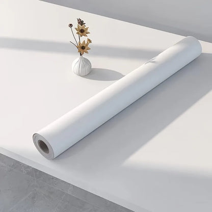 Self-Adhesive White PVC Wallpaper Waterproof Moisture-Resistant  Home Renovation Bedroom & Living Room Table Decor Wallpaper
