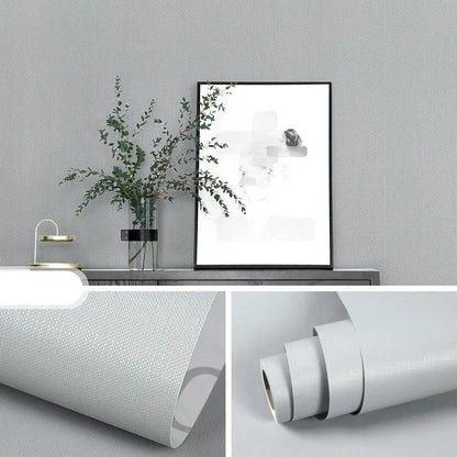 PVC Macaron Solid Color Self-adhesive Wallpaper for Bedroom and Dormitory Renovation Waterproof and Mildew Proof Paper Home