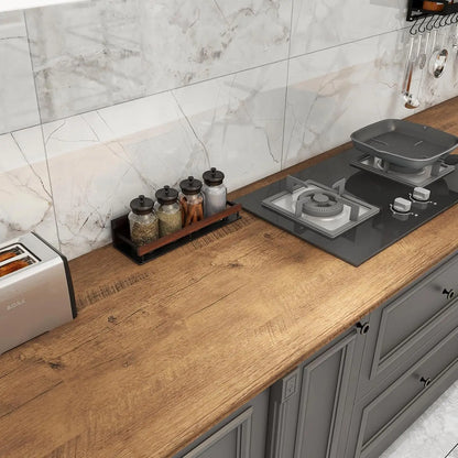 55cm Wide Wood Grain Home Decor Furniture Waterproof Vinyl Wall Sticker Self Adhesive PVC Wallpaper Kitchen Cabinet Door Sticker