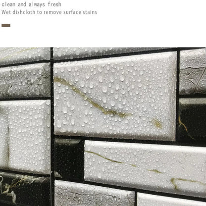 10 Pcs Self Adhesive Tile Wall Sticker Home Decor 3d Pvc Sticker Covers For Kitchen Cupboard Bathroom Waterproof Wallpaper