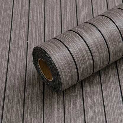 Extra thick 3D retro wood grain self-adhesive wallpaper - perfect for DIY ceiling and wall projects, SXP resin, removable and wa