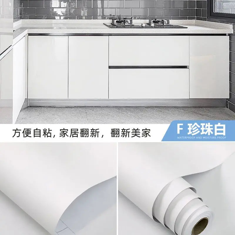 Kitchen Cabinet Self-adhesive Wallpaper Waterproof Oil-proof Thickened Desktop Door Furniture Wall Stickers Formaldehyde-free