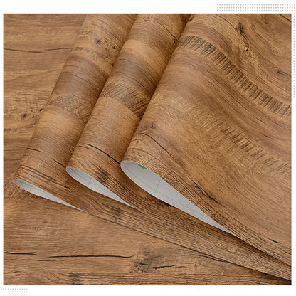 55cm Wide Wood Grain Vinyl Wallpaper for Door Wardrobe Cupboard Table Furniture Waterproof Self Adhesive Stickers Home Decor Fil